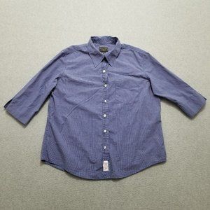Abercrombie & Fitch Shirt Womens Medium Blue Plaid Button Up Pocket